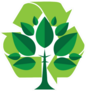 Green Recycle Tree Concept Sticker