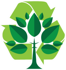 Green Recycle Tree Concept Sticker