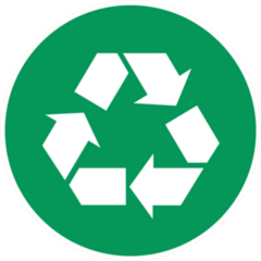 Green Recycling Circle Sticker