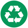 Green Recycling Circle Sticker