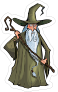 Green Robed Wizard Sticker