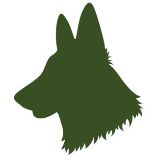 Green Shepherd Silhouette Sticker