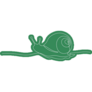 Green Single Line Snail Sticker