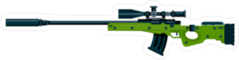 Green Sniper Rifle Sticker