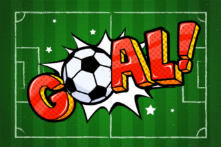 Green Soccer Field Goal Sticker