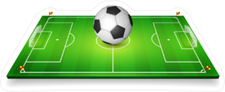 Green Soccer Field Sticker