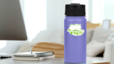 Green Sustainable City Sticker on a Water Bottle (New) example