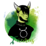 Green Taurus Zodiac Signs Watercolor Sticker
