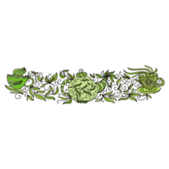 Green Tea Pattern Illustration Sticker
