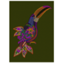 Green Toucan on Tree Sticker