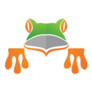 Green Tree Frog Logo Sticker