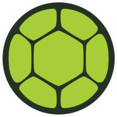 Green Turtle Shell Icon Sticker