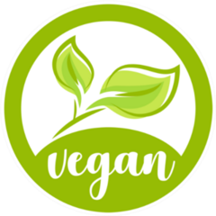 Green Vegan Food Icon Sticker