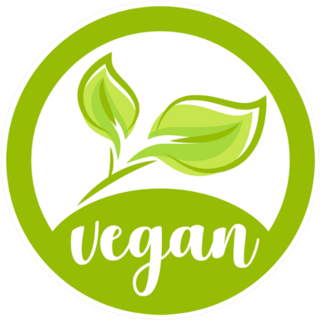 Green Vegan Food Icon Sticker