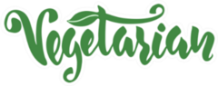Green Vegetarian Lettering Sticker