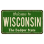 Green Welcome To Wisconsin Sticker