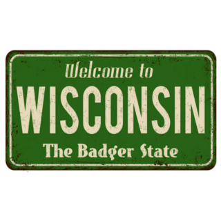 Green Welcome To Wisconsin Sticker