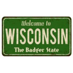 Green Welcome To Wisconsin Sticker