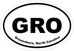 Greensboro, North Carolina Oval Stickers