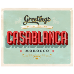 Greeting Card From Casablanca, Morocco Sticker