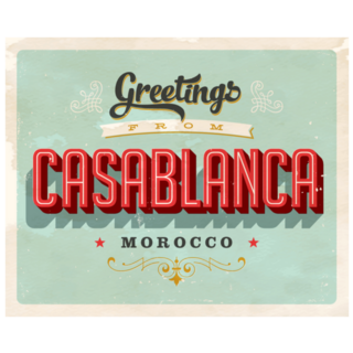 Greeting Card From Casablanca, Morocco Sticker