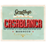 Greeting Card From Casablanca, Morocco Sticker