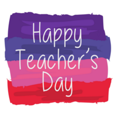 Greeting Card Happy Teachers Day Sticker