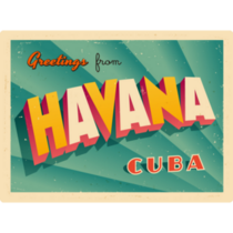 Greeting Card Havana Sticker