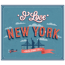 Greeting Card I Love New York Illustration Sticker