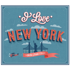 Greeting Card I Love New York Illustration Sticker