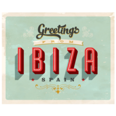 Greeting Card - Ibiza, Spain Green Sticker