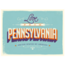 Greeting Card Love From Pennsylvania Sticker