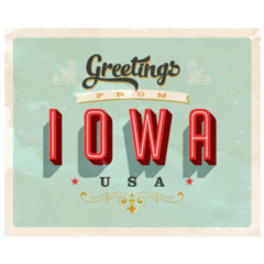 Greeting Card Welcome To Iowa Sticker