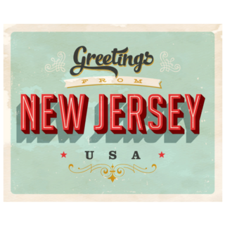 Greeting Card Welcome To New Jersey Sticker