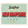 Greeting From New Hampshire USA Green Sticker