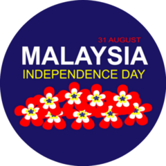 Greetings 3st August Malaysia Independence Day Sticker