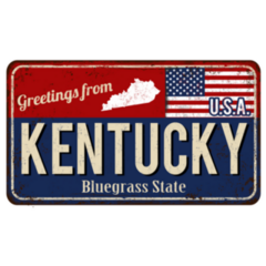 Greetings From Kentucky Vintage Illustration Sticker