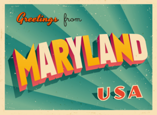 Greetings From Maryland Sticker