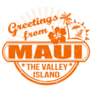 Greetings From Maui, The Valley Island Hawaii Sticker