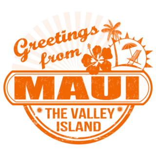 Greetings From Maui, The Valley Island Hawaii Sticker
