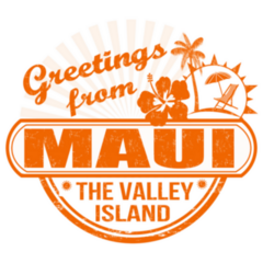 Greetings From Maui, The Valley Island Hawaii Sticker