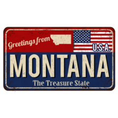 Greetings From Montana Treasure State USA Sticker