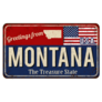 Greetings From Montana Treasure State USA Sticker