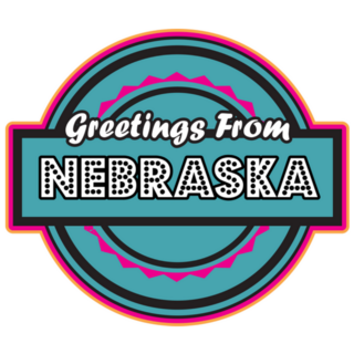 Greetings From Nebraska, Usa, America Sticker