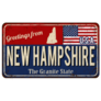 Greetings From New Hampshire Vintage Sticker