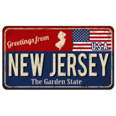 Greetings From New Jersey Vintage Rusty Sticker
