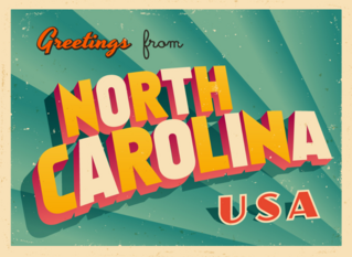 Greetings From North Carolina Sticker