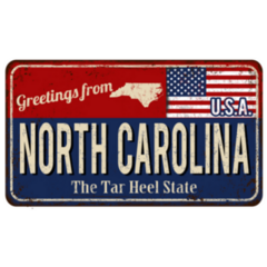 Greetings From North Carolina Vintage Rusty Metal Sign Sticker