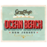 Greetings From Ocean Beach New Jersey Sticker
