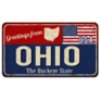 Greetings From Ohio Vintage Illustration Sticker